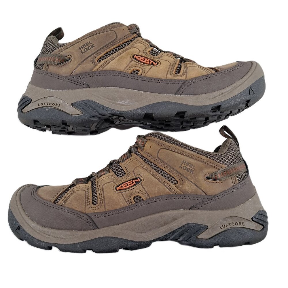 KEEN Circadia Vent Shoes Men 8 Brown Leather Waterproof Hiking Gorpcore 102678